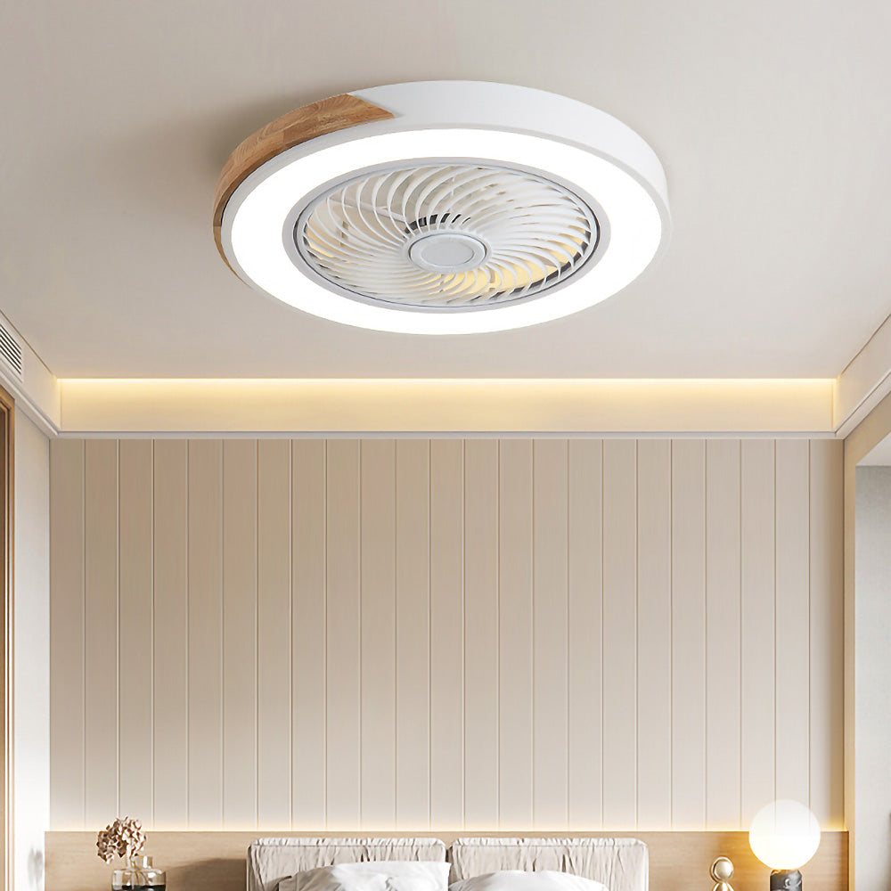 BREEZELUX – Modern Wooden Ceiling Fan with LED Light