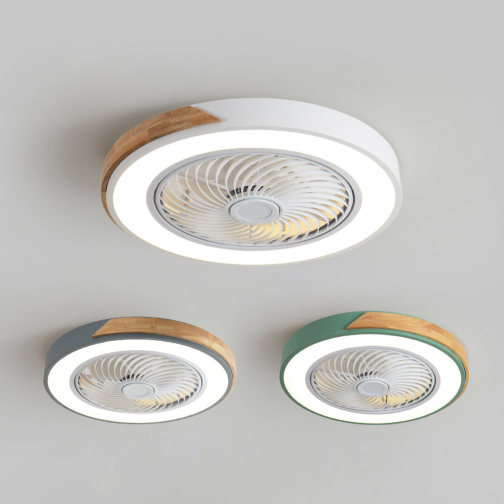 BREEZELUX – Modern Wooden Ceiling Fan with LED Light