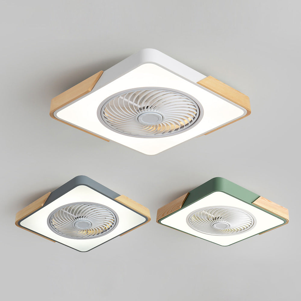 BREEZELUX – Modern Wooden Ceiling Fan with LED Light