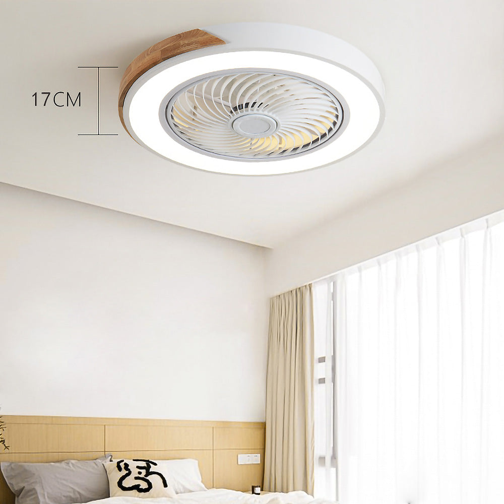 BREEZELUX – Modern Wooden Ceiling Fan with LED Light