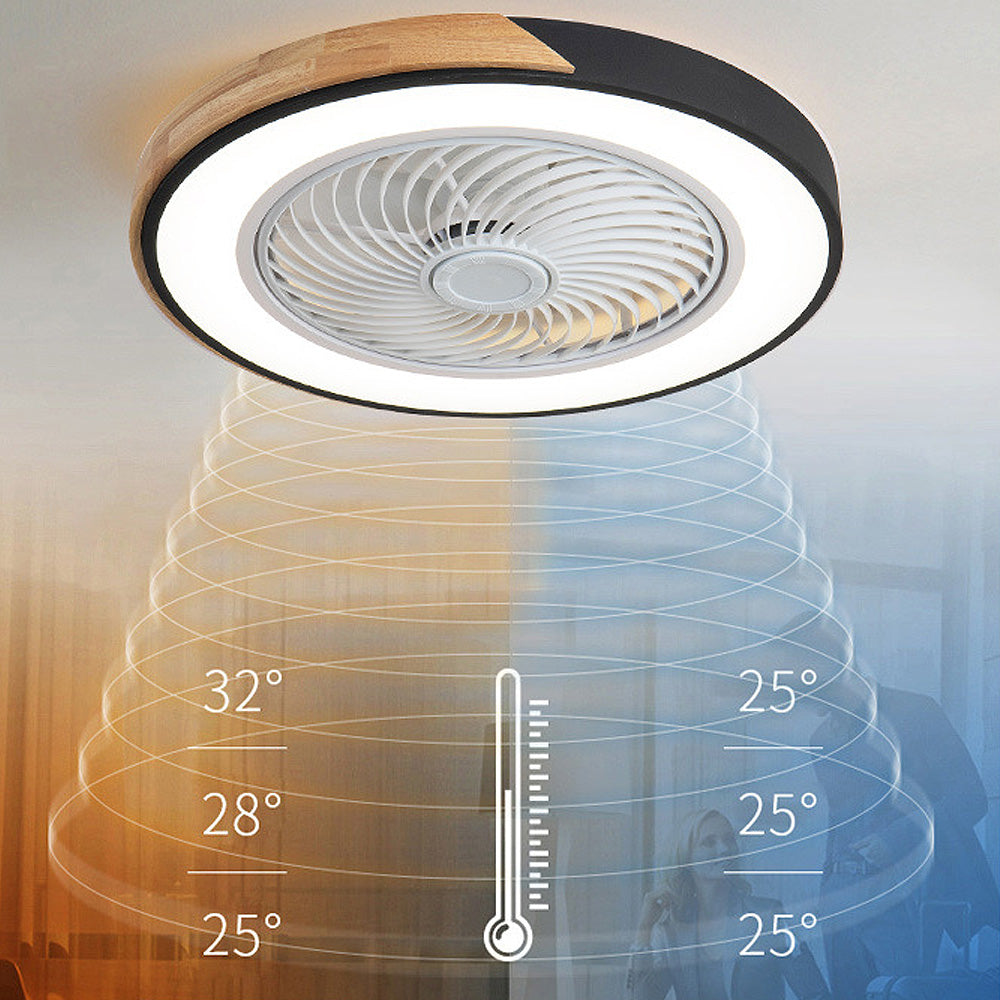 BREEZELUX – Modern Wooden Ceiling Fan with LED Light