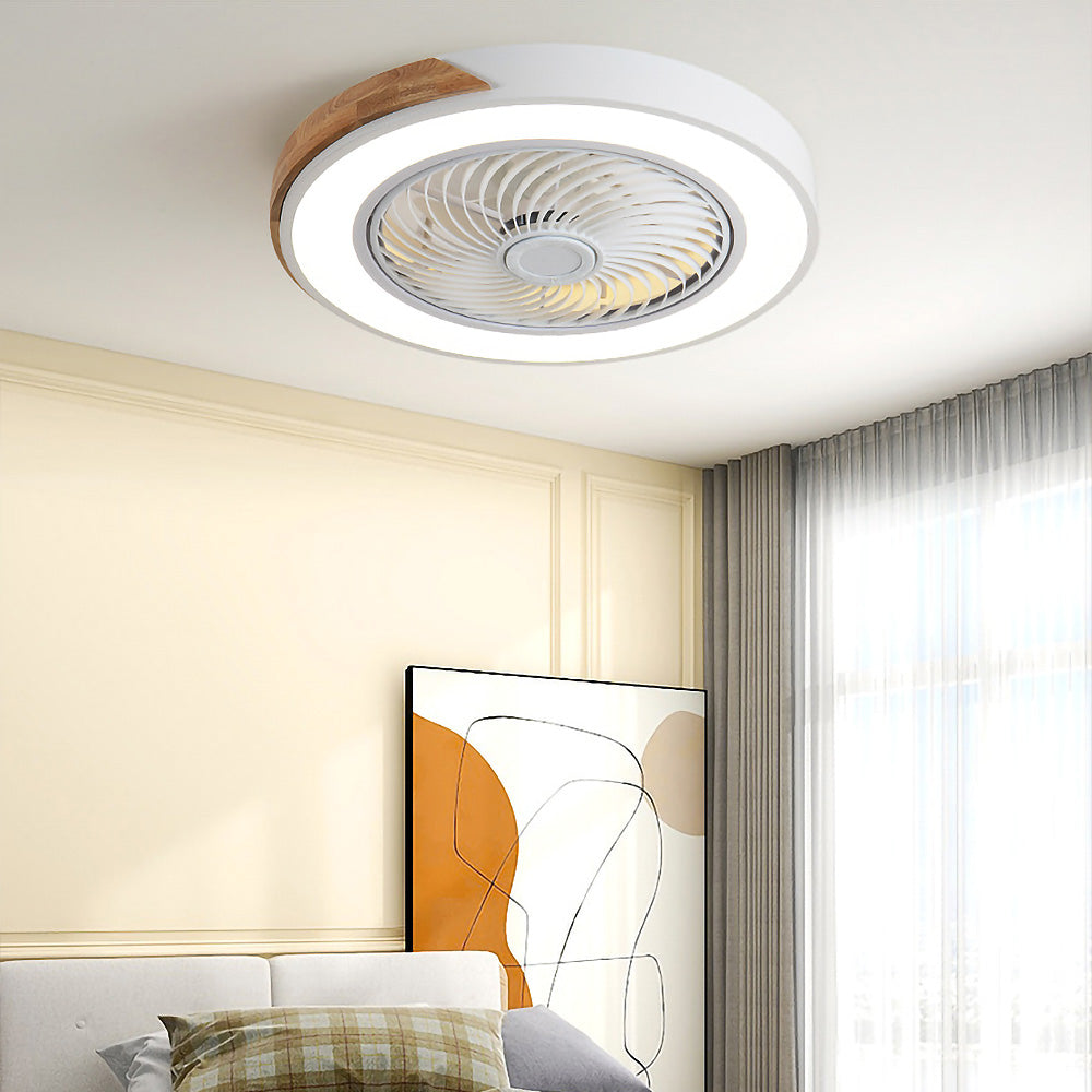 BREEZELUX – Modern Wooden Ceiling Fan with LED Light