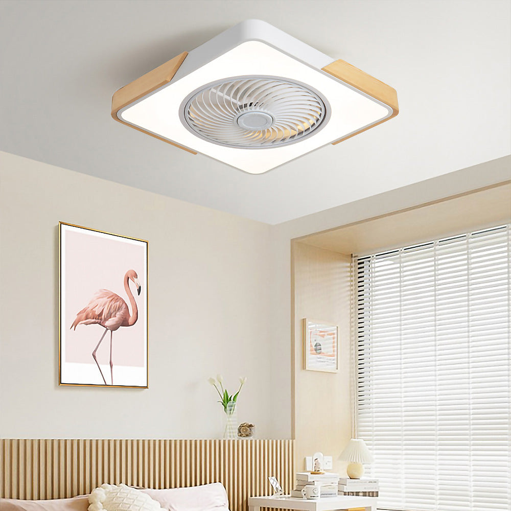 BREEZELUX – Modern Wooden Ceiling Fan with LED Light