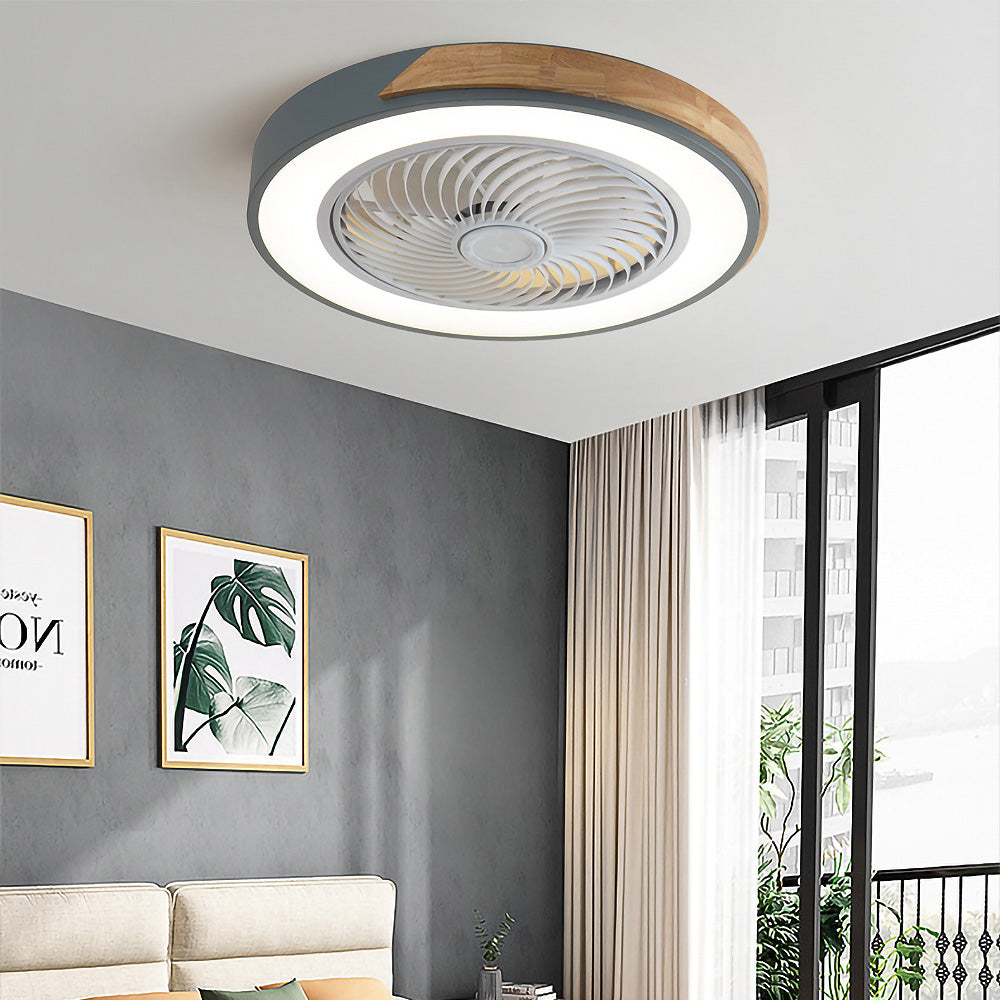 BREEZELUX – Modern Wooden Ceiling Fan with LED Light