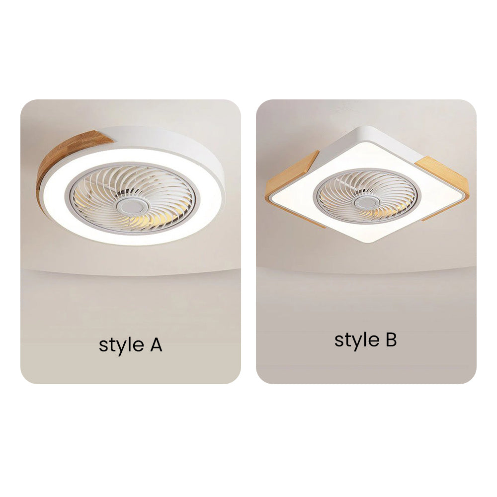 BREEZELUX – Modern Wooden Ceiling Fan with LED Light
