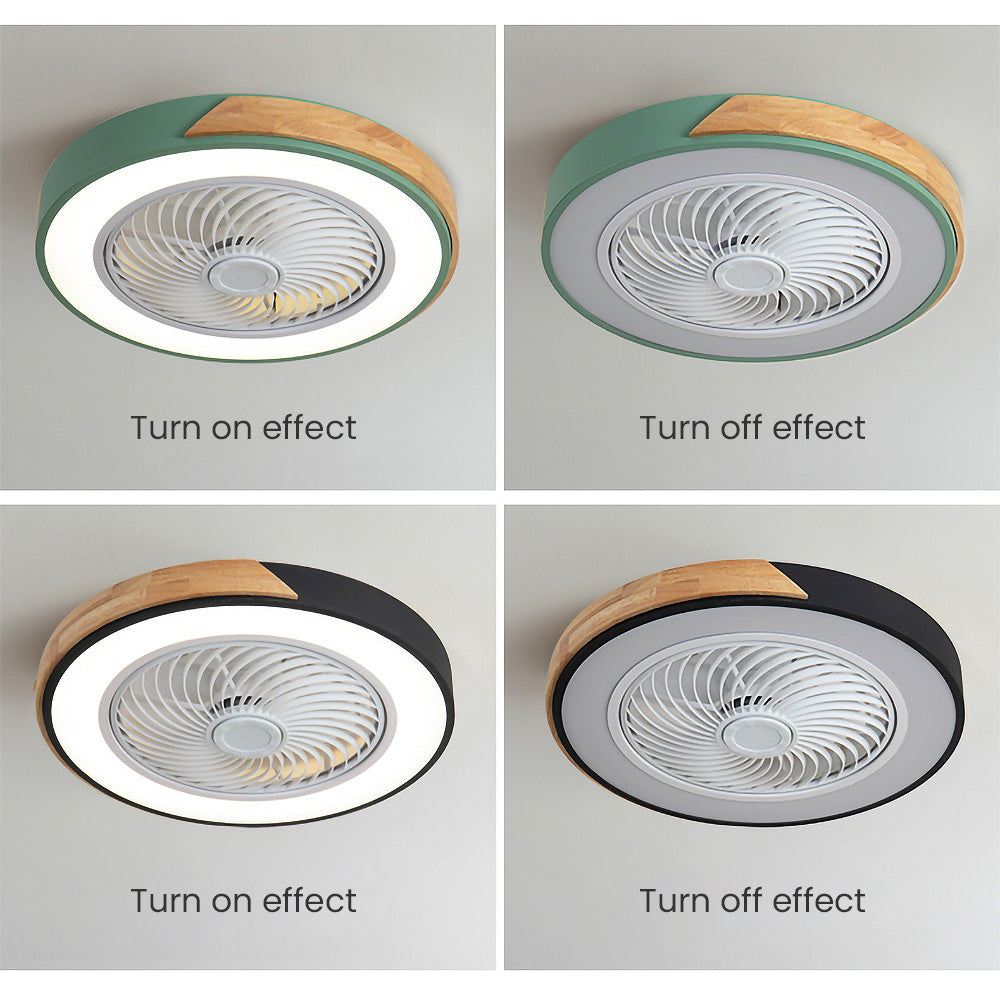 BREEZELUX – Modern Wooden Ceiling Fan with LED Light