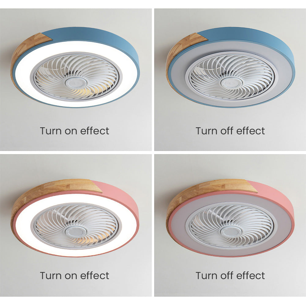 BREEZELUX – Modern Wooden Ceiling Fan with LED Light