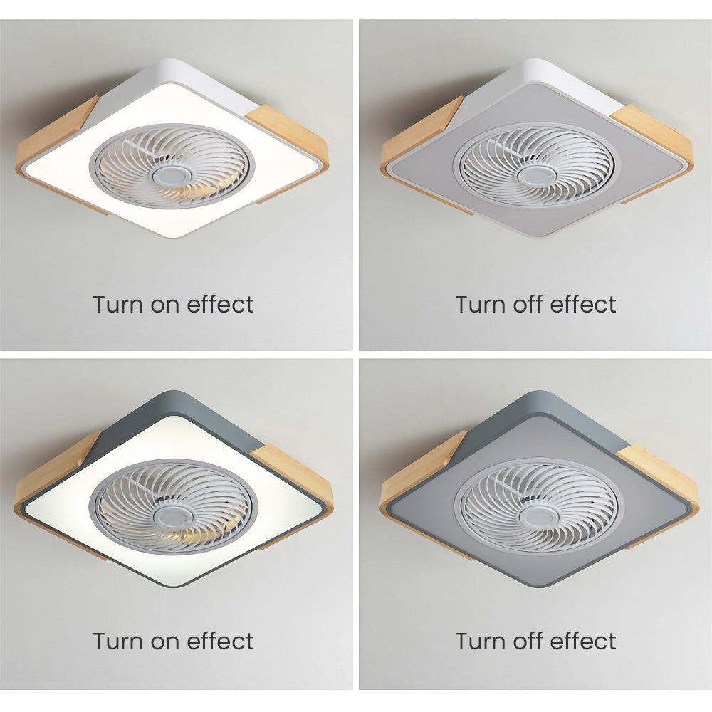 BREEZELUX – Modern Wooden Ceiling Fan with LED Light