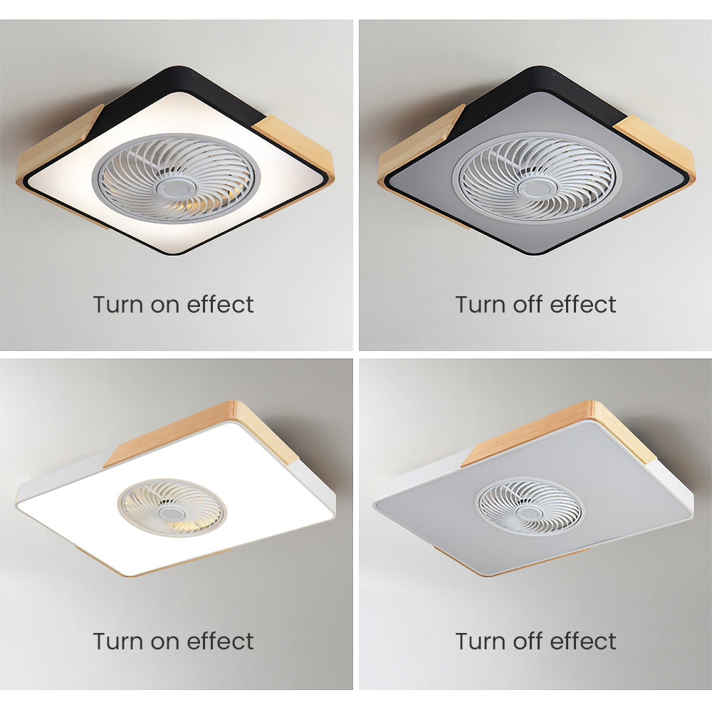 BREEZELUX – Modern Wooden Ceiling Fan with LED Light