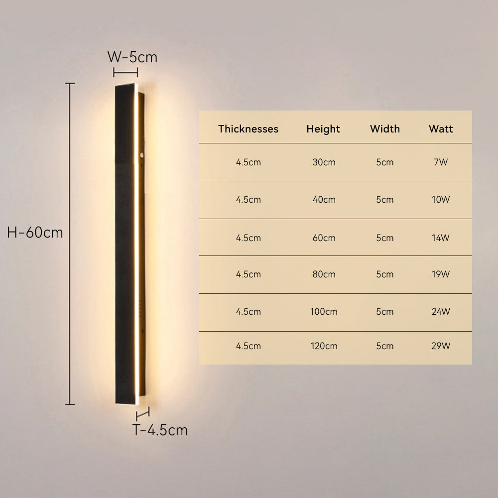 All-Weather Modern Black Acrylic LED Outdoor Wall Lights - Elegant and Resilient Lighting Solutions for Your Outdoor Areas
