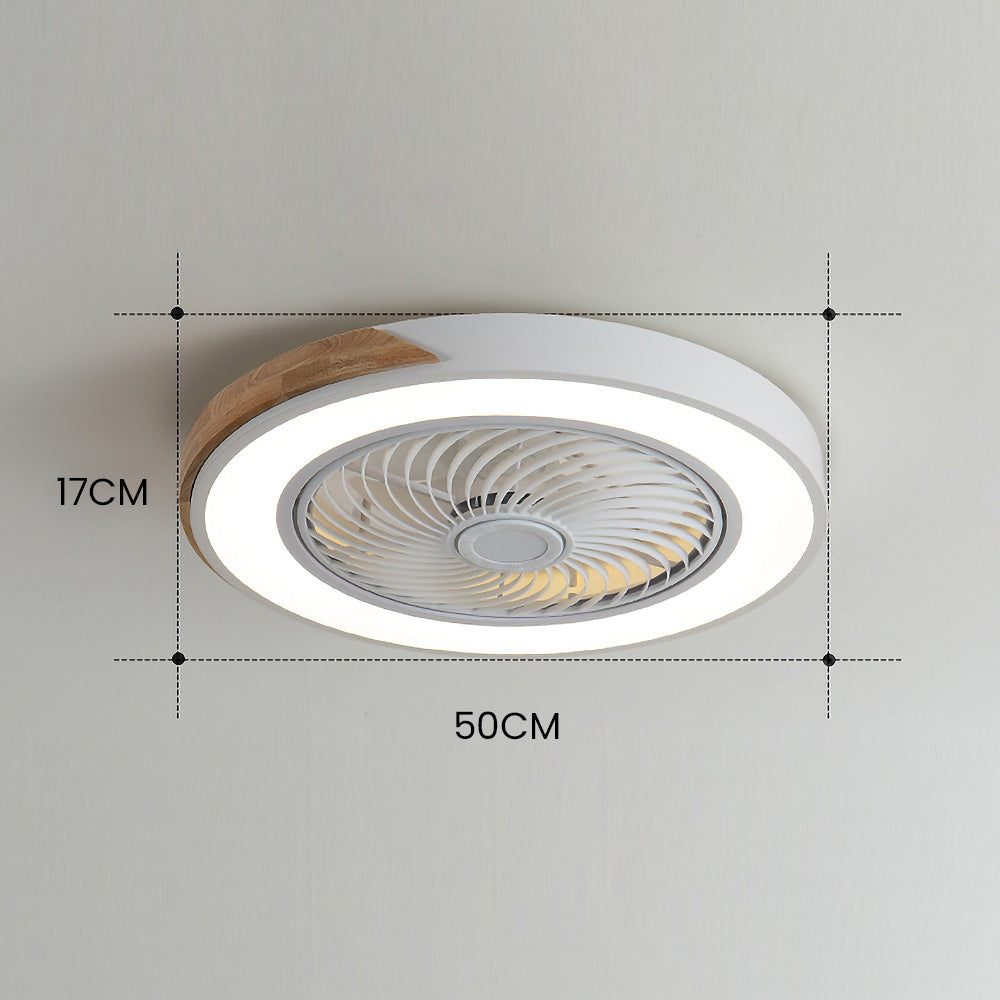 BREEZELUX – Modern Wooden Ceiling Fan with LED Light