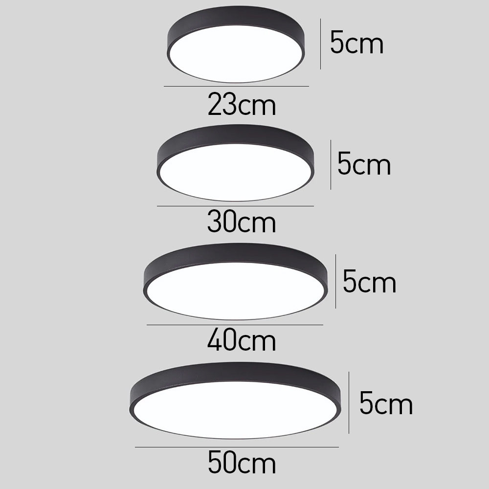 Round Aura LED Ceiling Fixture - Sleek and Modern Illumination for Any Space
