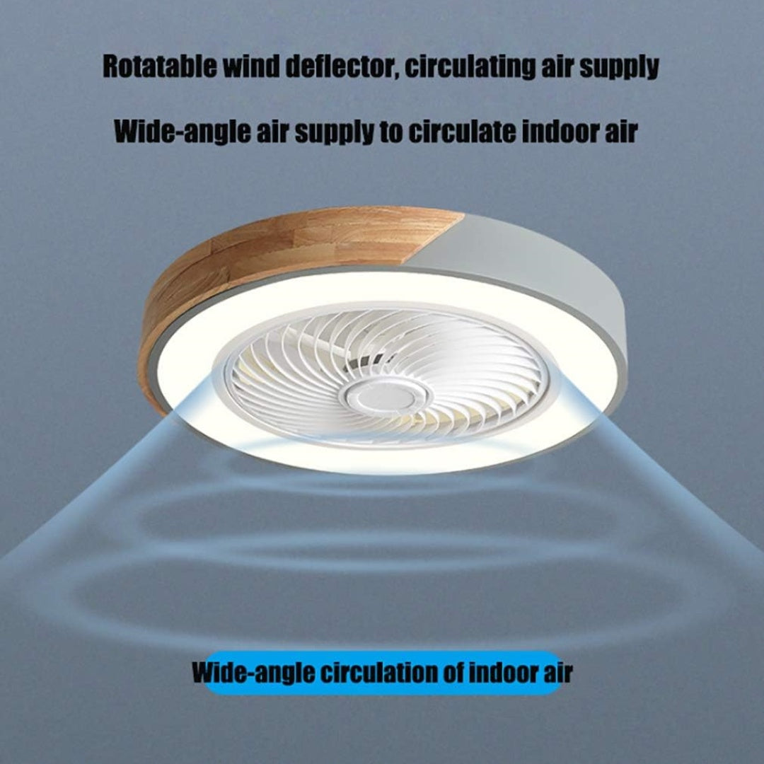 BREEZELUX – Modern Wooden Ceiling Fan with LED Light