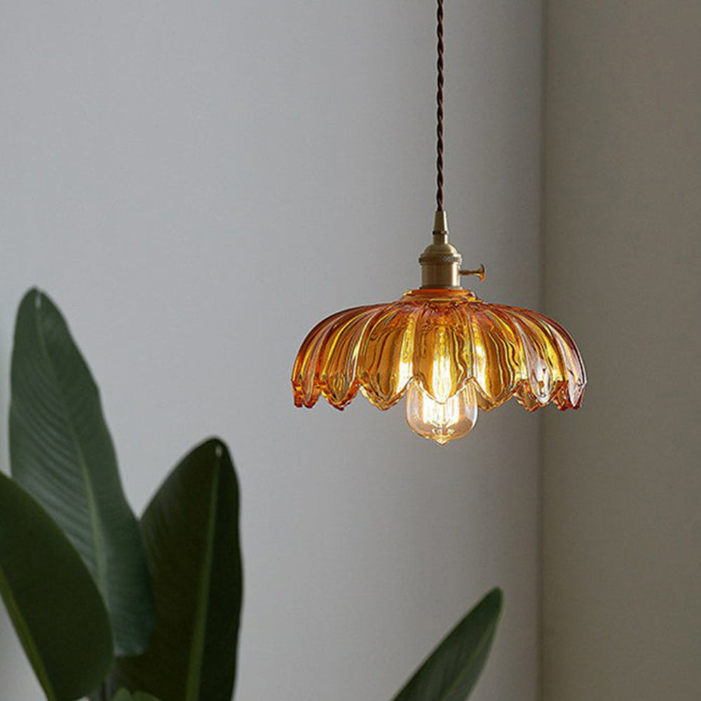 Blossom Glow Ceramic Pendant Lamp - Elegant Floral-Inspired Lighting Fixture