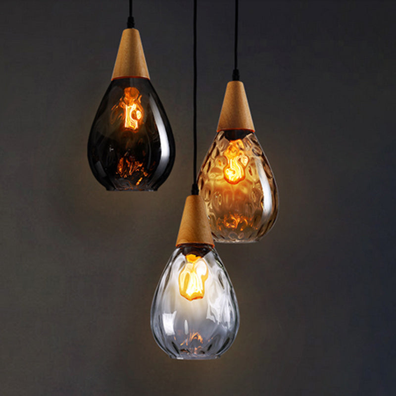 Elegant Droplet Glass Pendant Lamp - A Modern Touch for Your Home Décor