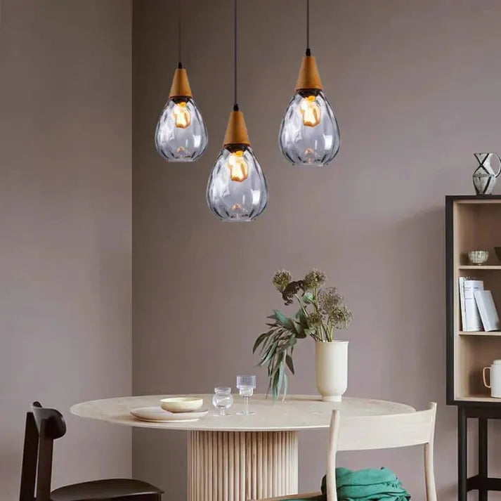 Elegant Droplet Glass Pendant Lamp - A Modern Touch for Your Home Décor