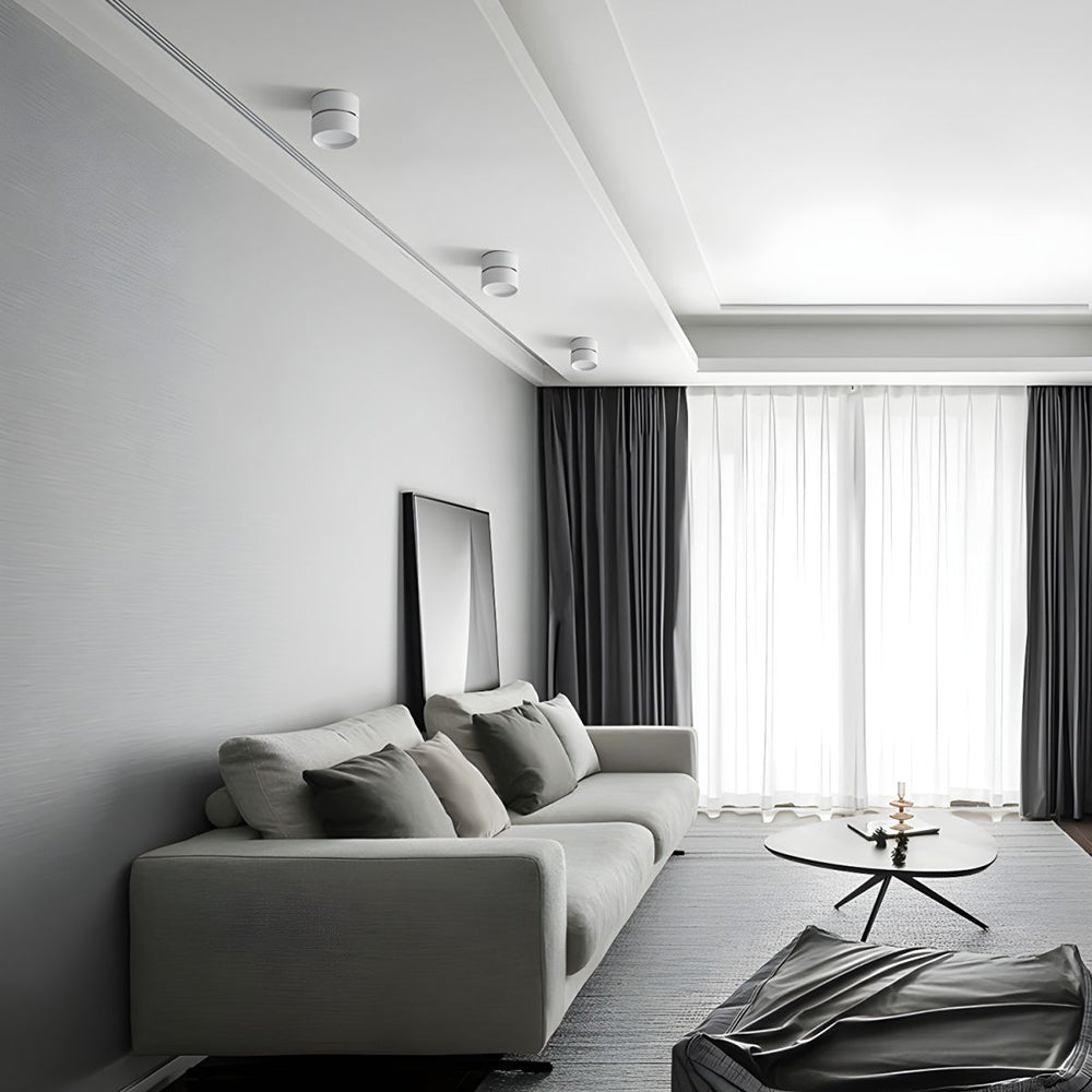 Compact Adjustable Ceiling Spotlight – Energy-Efficient LED Living Room Spotlights in Sleek Aluminum Finish
