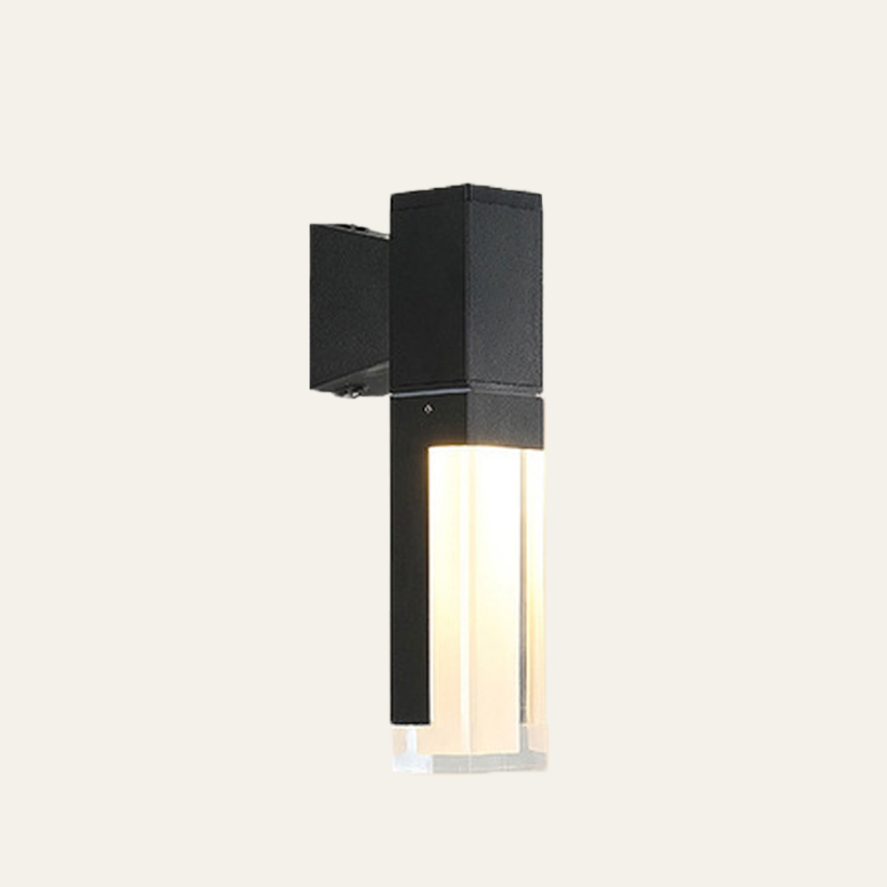 Contemporary Black Aluminum LED Outdoor Wall Lights – IP65 Waterproof Design