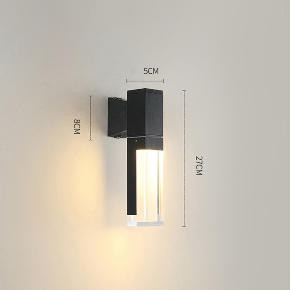 Contemporary Black Aluminum LED Outdoor Wall Lights – IP65 Waterproof Design