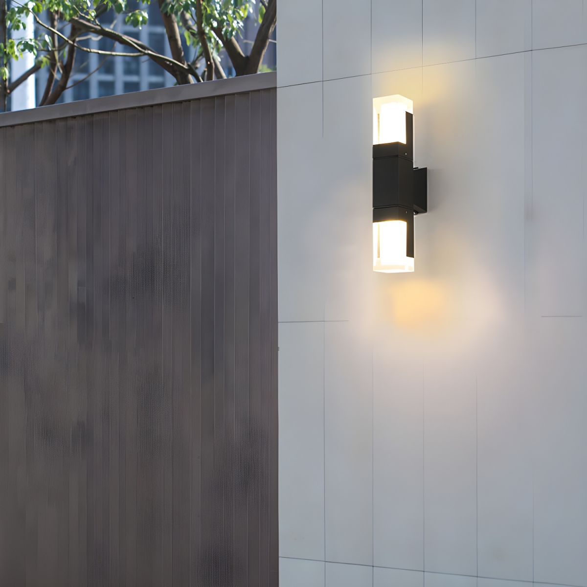 Contemporary Black Aluminum LED Outdoor Wall Lights – IP65 Waterproof Design