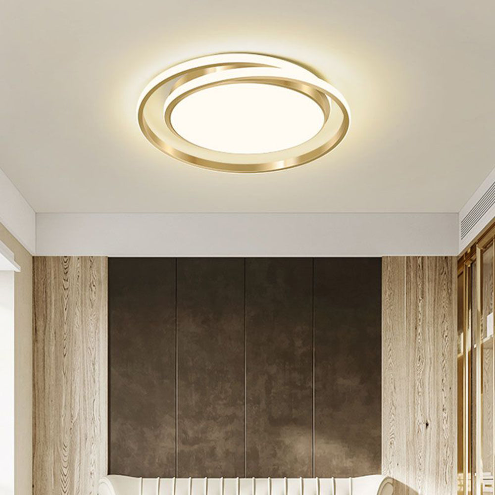 Duo Ring LED Ceiling Light Fixture – Elegant Flush Mount Ceiling Light for Inviting Ambient Lighting in Any Room