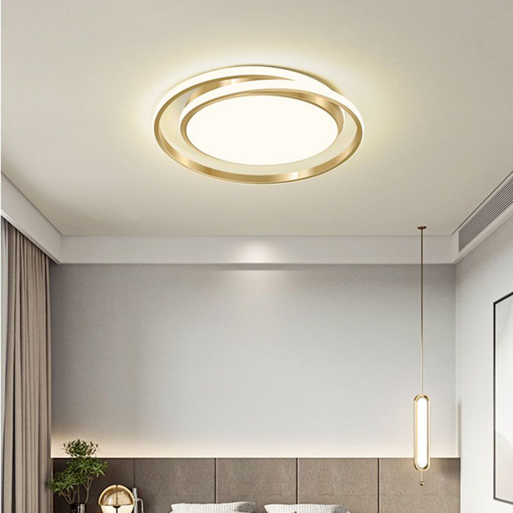 Duo Ring LED Ceiling Light Fixture – Elegant Flush Mount Ceiling Light for Inviting Ambient Lighting in Any Room