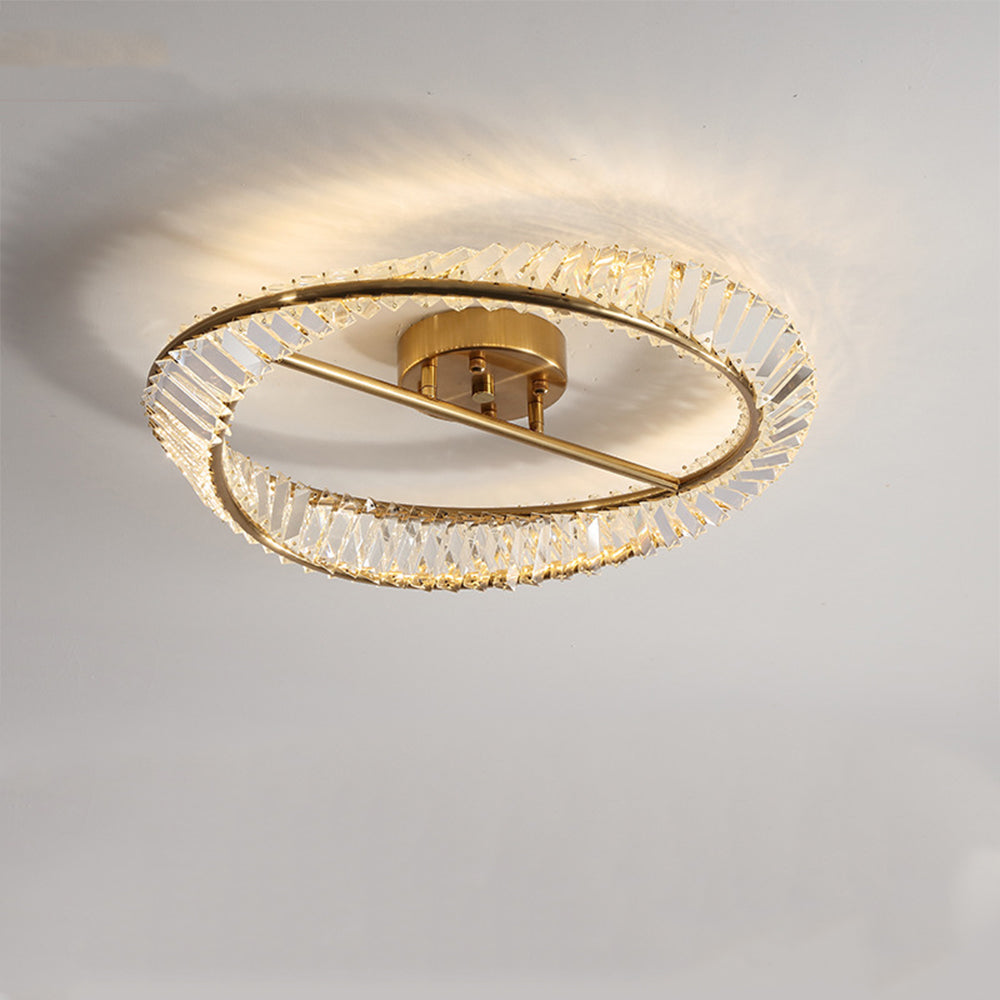 Elegant Crystal LED Flush Mount Ceiling Light Fixture – Soft Illumination for Home Décor