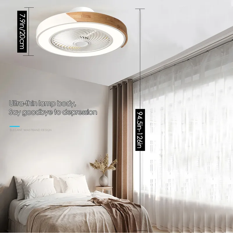 BREEZELUX – Modern Wooden Ceiling Fan with LED Light