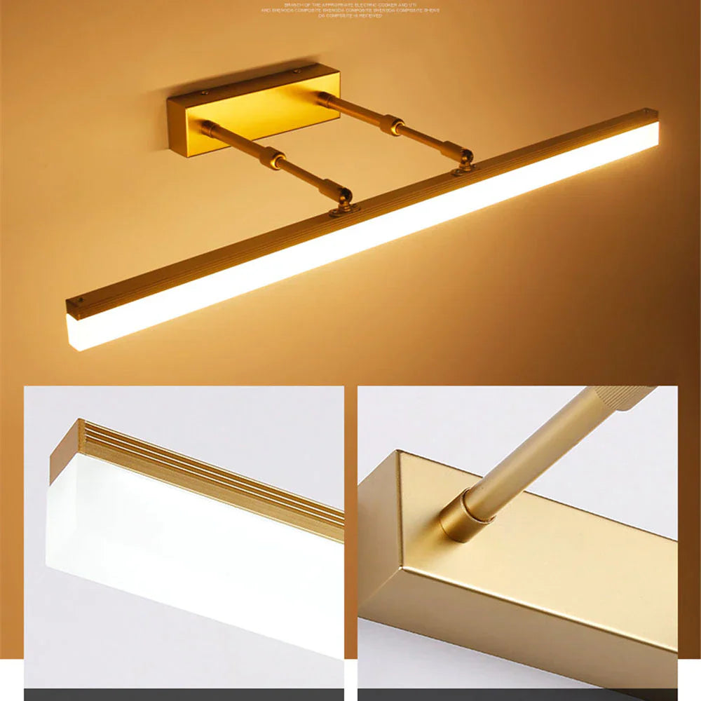 AquaLuxe - Sleek Waterproof LED Mirror Light for Bathrooms