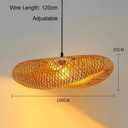 BambooGlow – Eco-Friendly LED Pendant Lamp with Vintage Charm