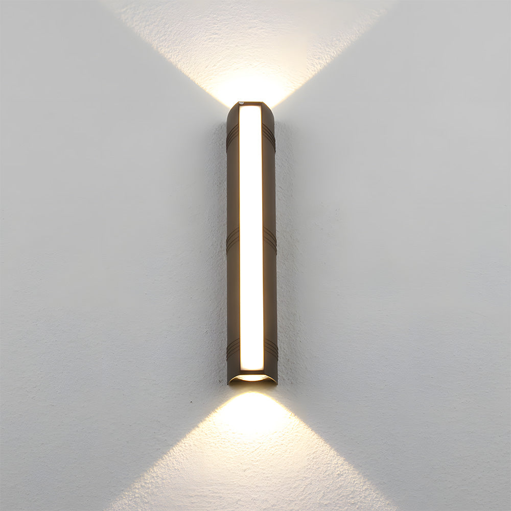 Contemporary Rain-Resistant LED Exterior Wall Fixture - Stylish Illumination for Outdoor Spaces