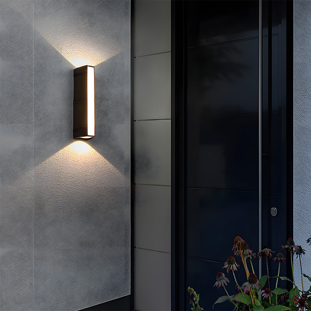 Contemporary Rain-Resistant LED Exterior Wall Fixture - Stylish Illumination for Outdoor Spaces