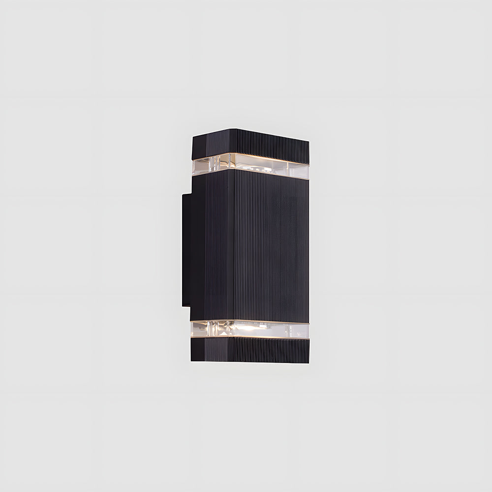 Modern IP65 Black Outdoor Wall Light – Up Down Illumination for Gardens and Patios
