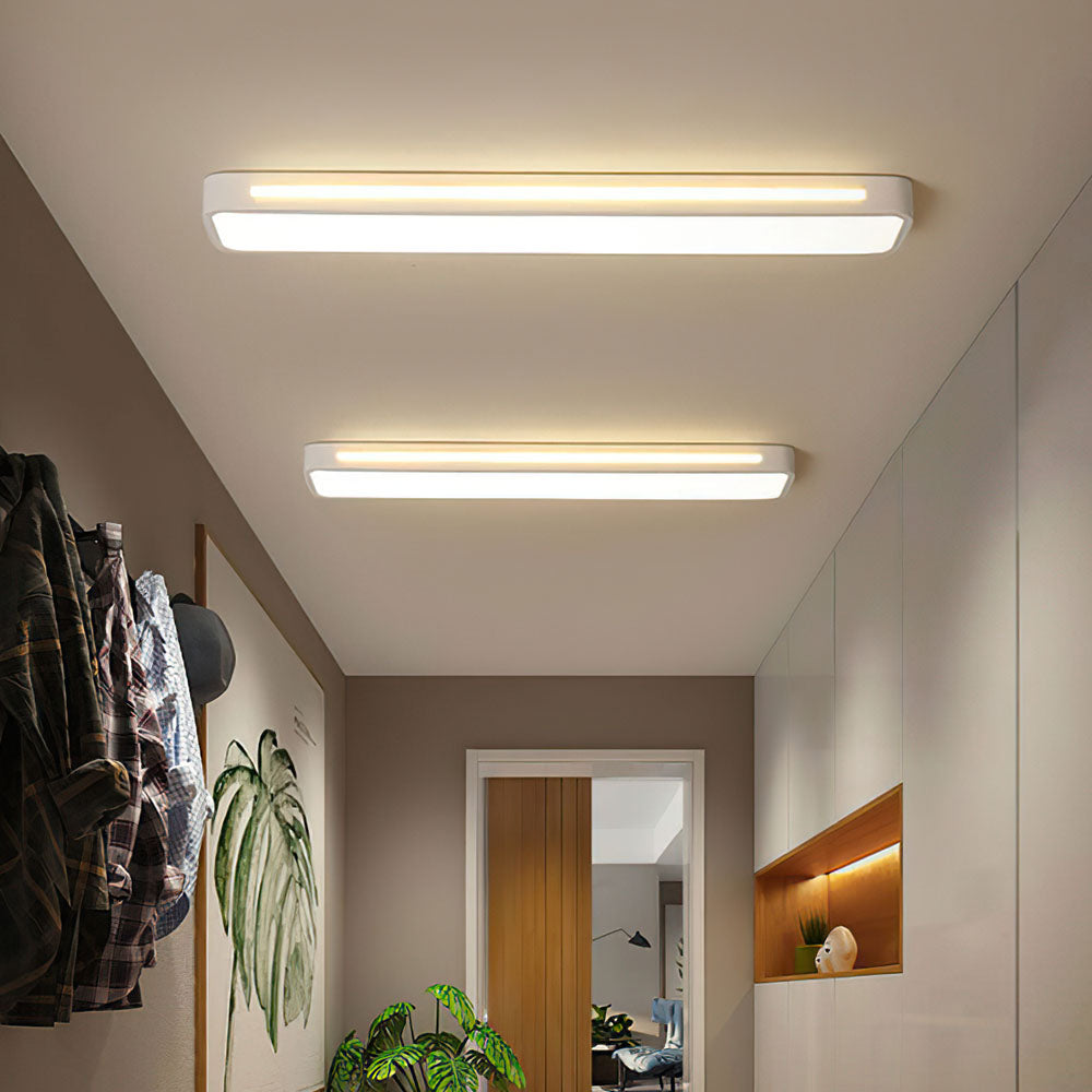 Modern Nordic Minimalist Long LED Ceiling Light Fixture – Sleek Flush Mount Design for Dining Room, Living Room, Hallway