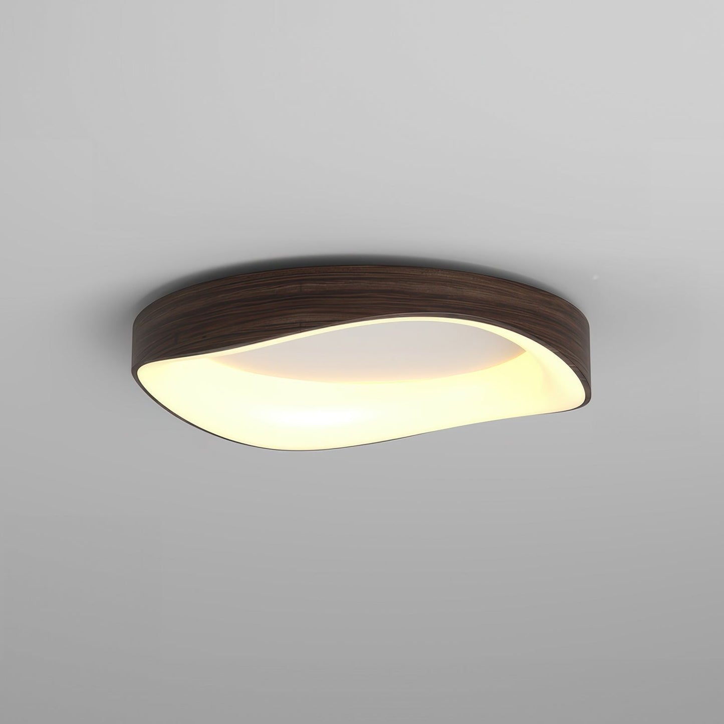 Nordic Wood Grain Flush Mount Ceiling Light Fixture – Eco-Friendly LED Design for Modern Spaces