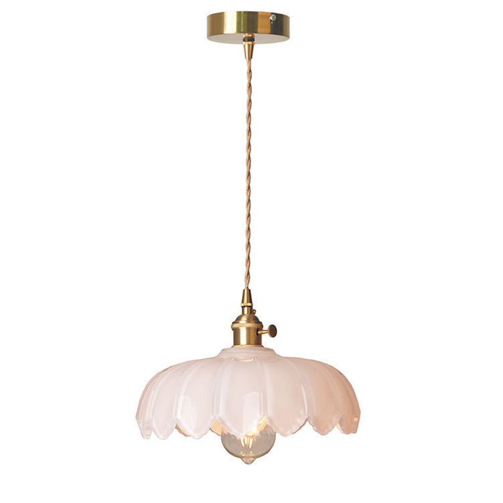 Blossom Glow Ceramic Pendant Lamp - Elegant Floral-Inspired Lighting Fixture