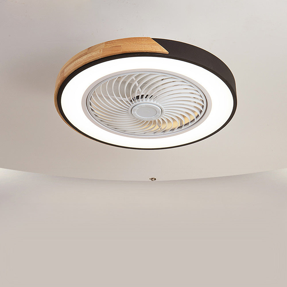BREEZELUX – Modern Wooden Ceiling Fan with LED Light