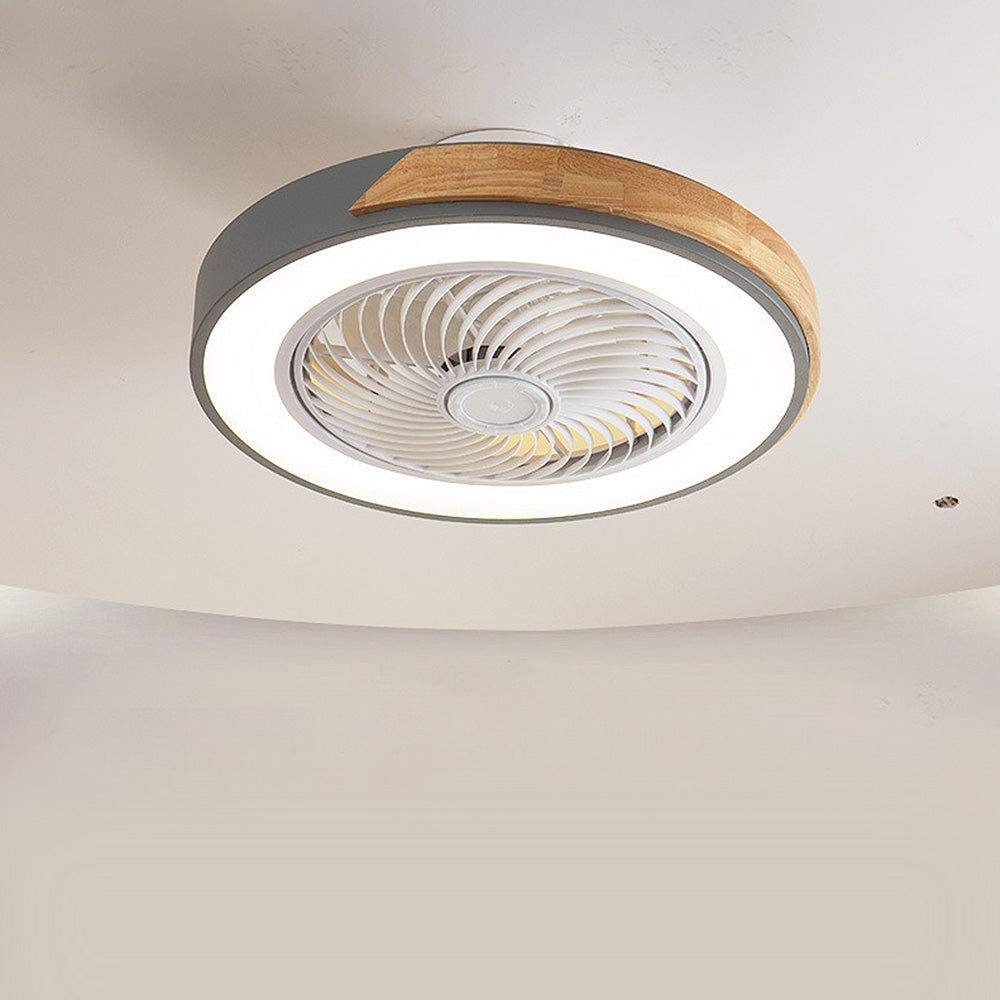 BREEZELUX – Modern Wooden Ceiling Fan with LED Light