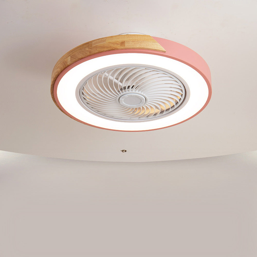 BREEZELUX – Modern Wooden Ceiling Fan with LED Light