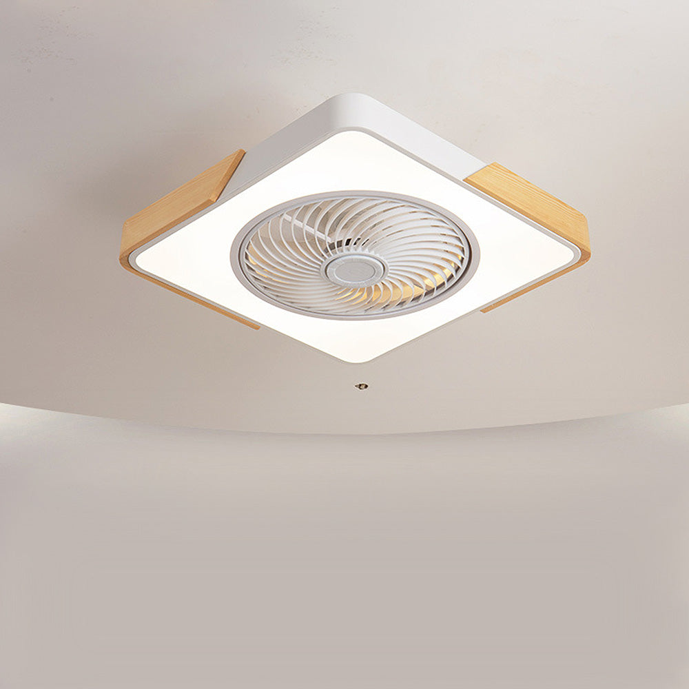 BREEZELUX – Modern Wooden Ceiling Fan with LED Light
