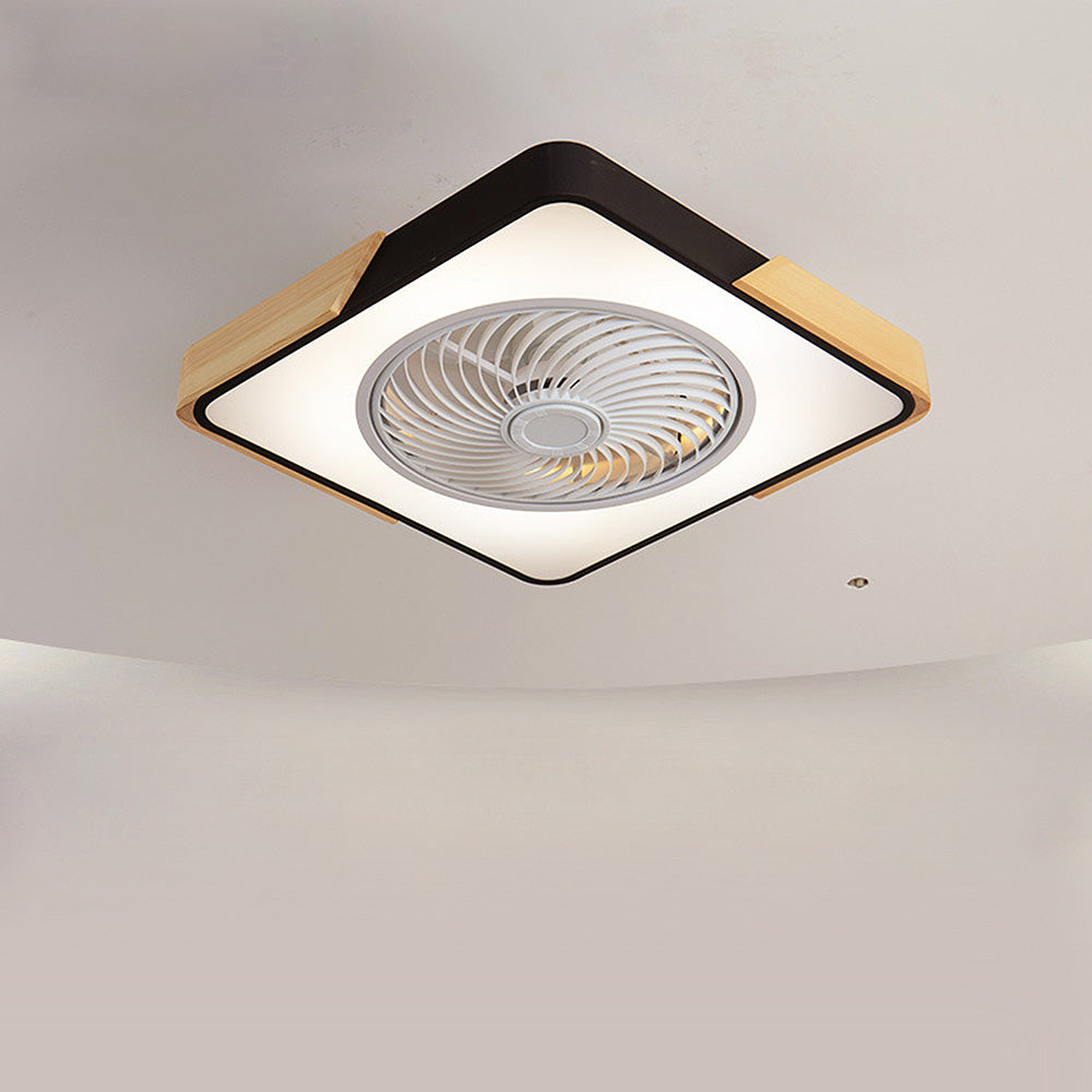 BREEZELUX – Modern Wooden Ceiling Fan with LED Light