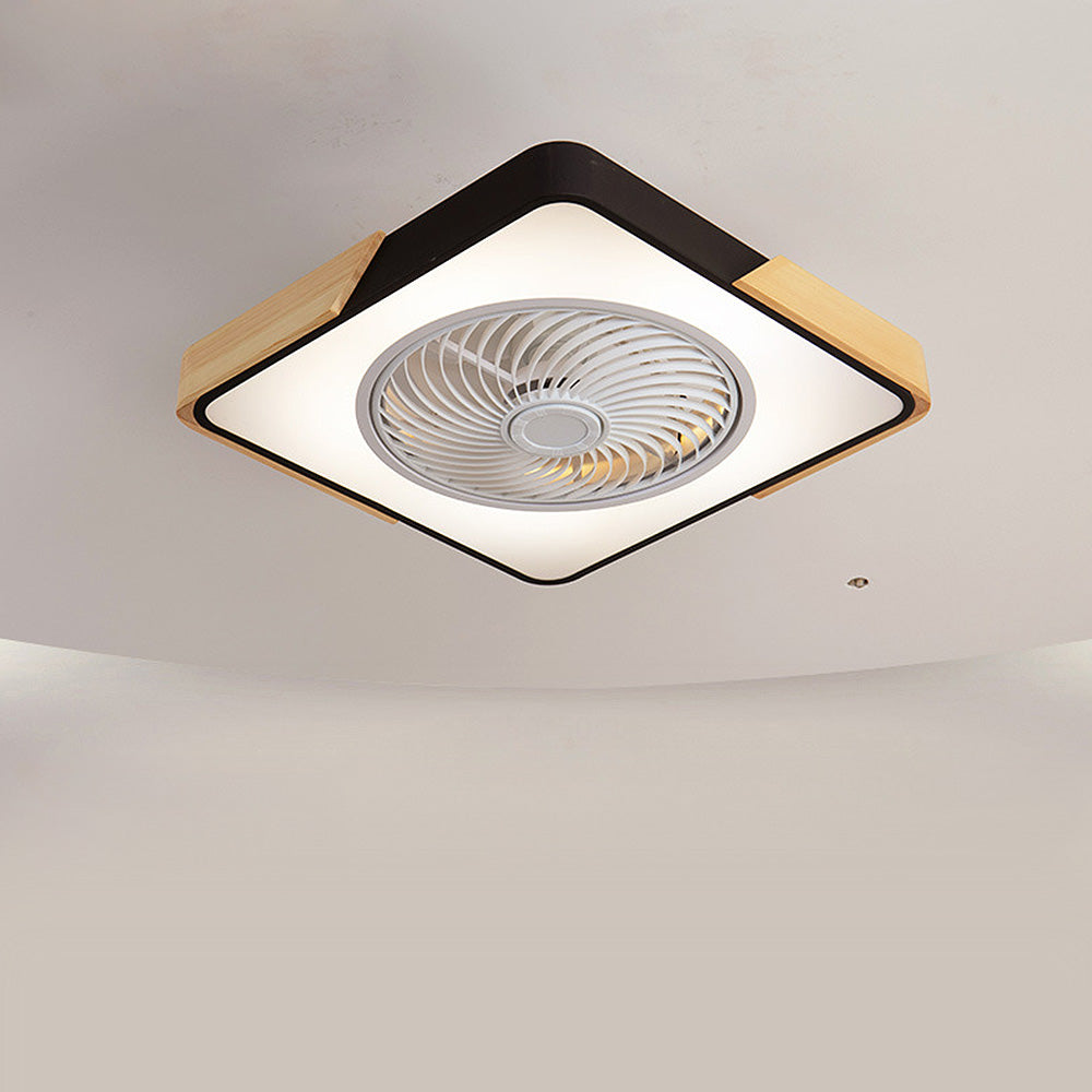 BREEZELUX – Modern Wooden Ceiling Fan with LED Light