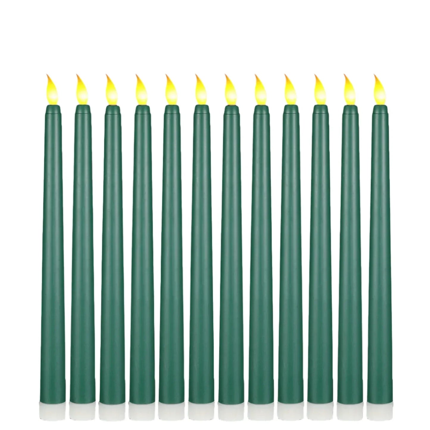 GlowShadow - Sleek Black LED Tapered Candles for Spooky Vibes & Wedding Elegance