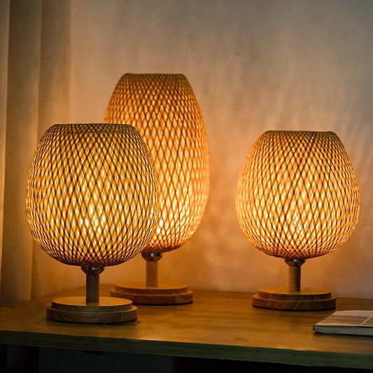 BAMBOORA - Vintage Bamboo Table Lamp for a Cozy Home
