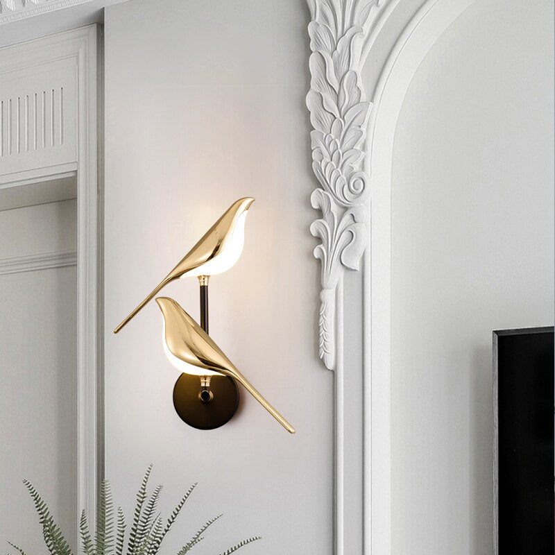 NordicNest - Stylish Scandinavian Bird LED Wall Lamp