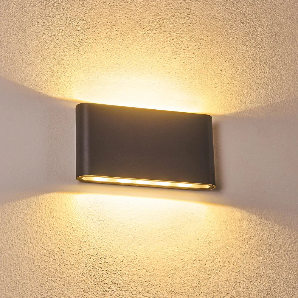 Contemporary Weatherproof LED Wall Sconce - Stylish Dual-Directed Illumination for Outdoor Spaces