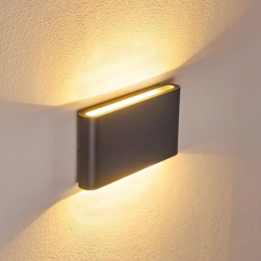 Contemporary Weatherproof LED Wall Sconce - Stylish Dual-Directed Illumination for Outdoor Spaces