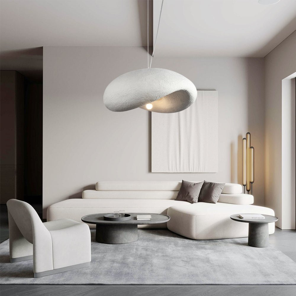 Variant image for Minimalist Pendant Light with Imitation Roughcast Design – Japandi Wabi-Sabi Style Hanging Lights for Modern Kitchens-2