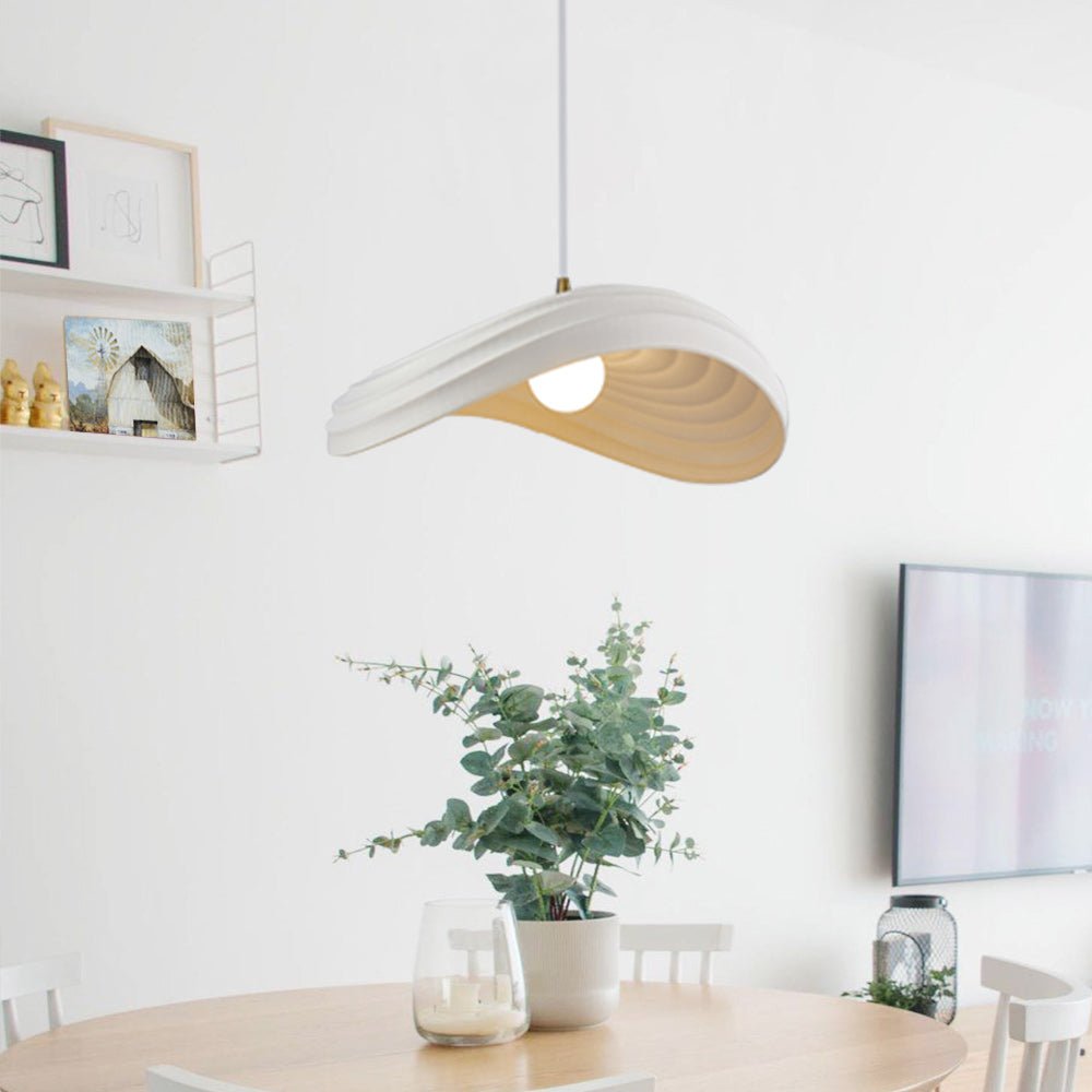 Variant image for Unique Curved Pendant Light – Layered Design for Kitchen Pendant Lighting, Adjustable Height, Metal and Resin, Modern Aesthetic-4