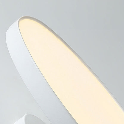 NOVÉO – Minimalist White LED Semi-Flush Ceiling Light